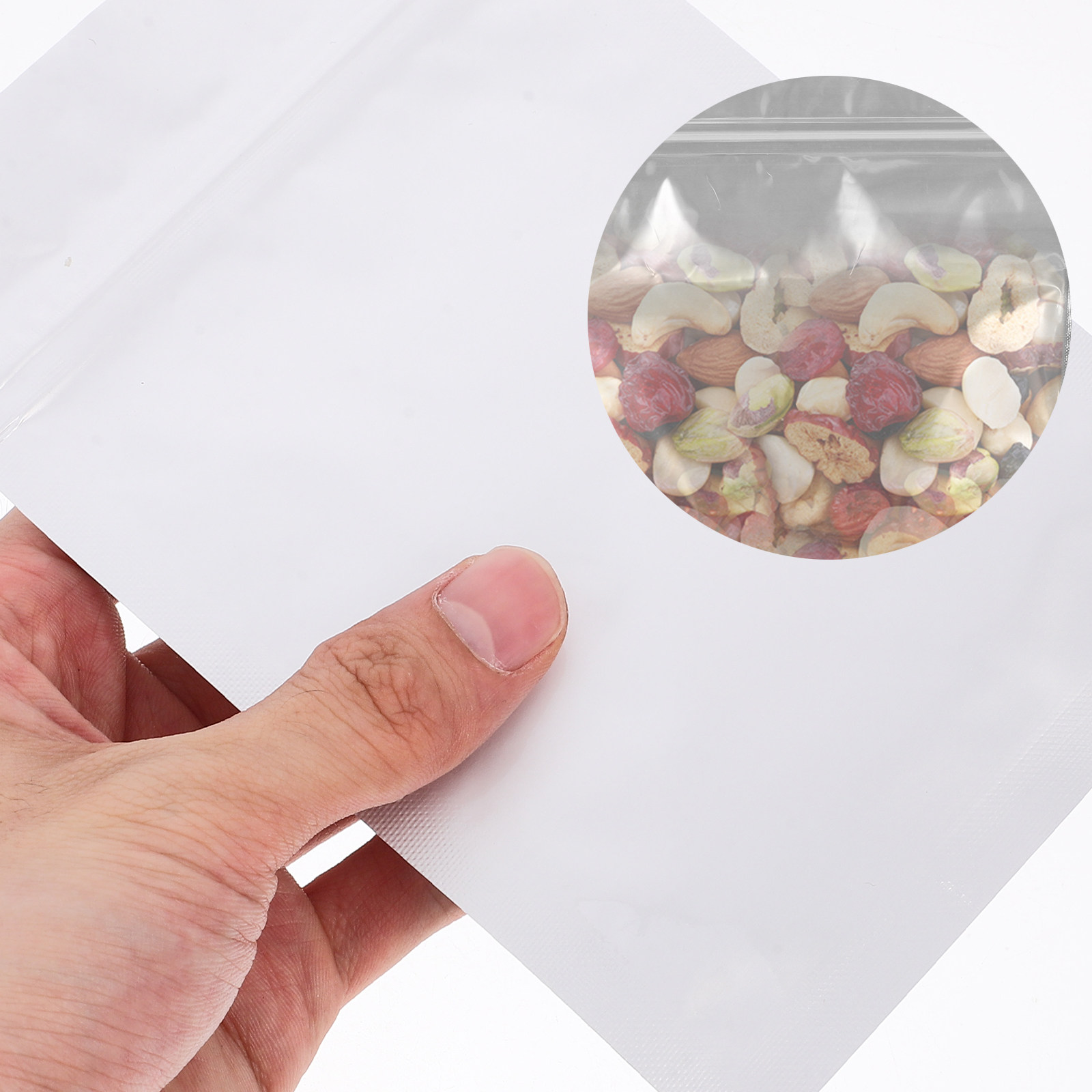 Food In Snacks - 50 sztuk szczelnych, wielokrotnego użytku torebek