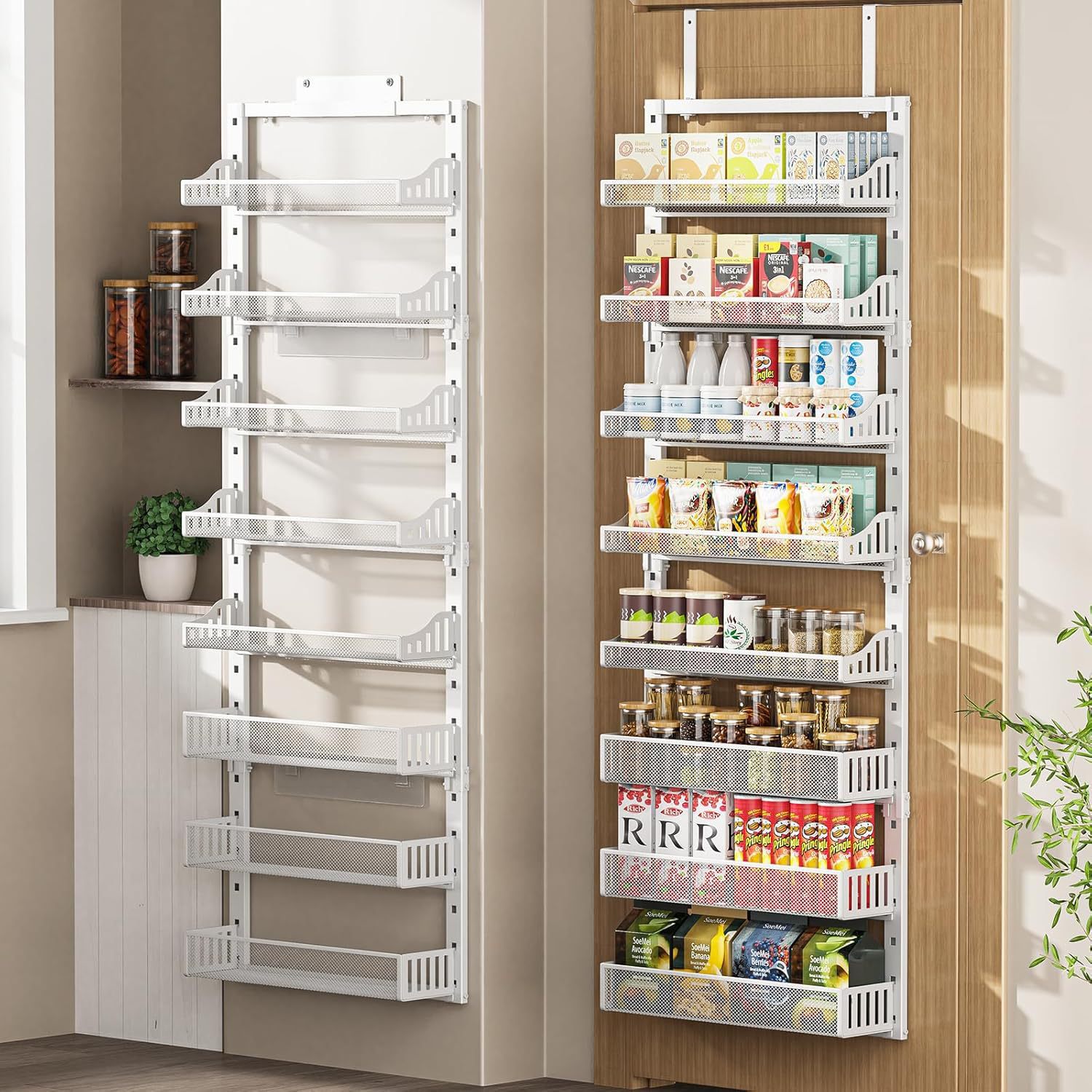 Black Food Or Snacks - Organizer do spiżarni, montowany na drzwiach,