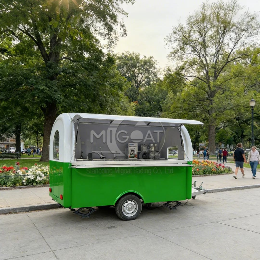 Food Snacks That Are Green - Konfigurowalny Komercyjny Zielony Mobilny Food Truck