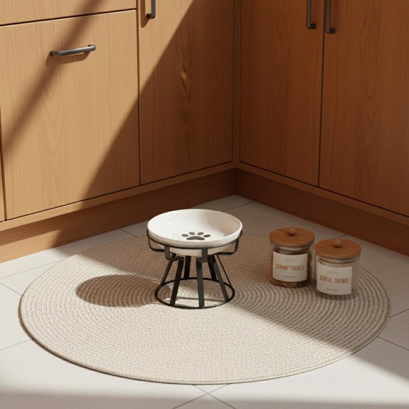 Food Snacks Drinks - 1/2 szt. Podwyższona ceramiczna miska dla