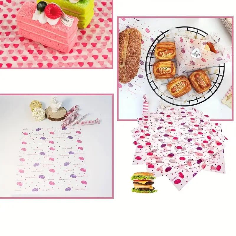 Food Snacks Basket - Kolorowy papier woskowany we wzory, 50