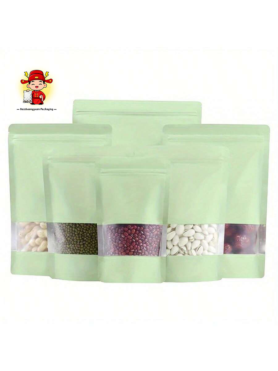 Food Snacks That Are Green - 50/100 szt. Zielone torebki do pakowania