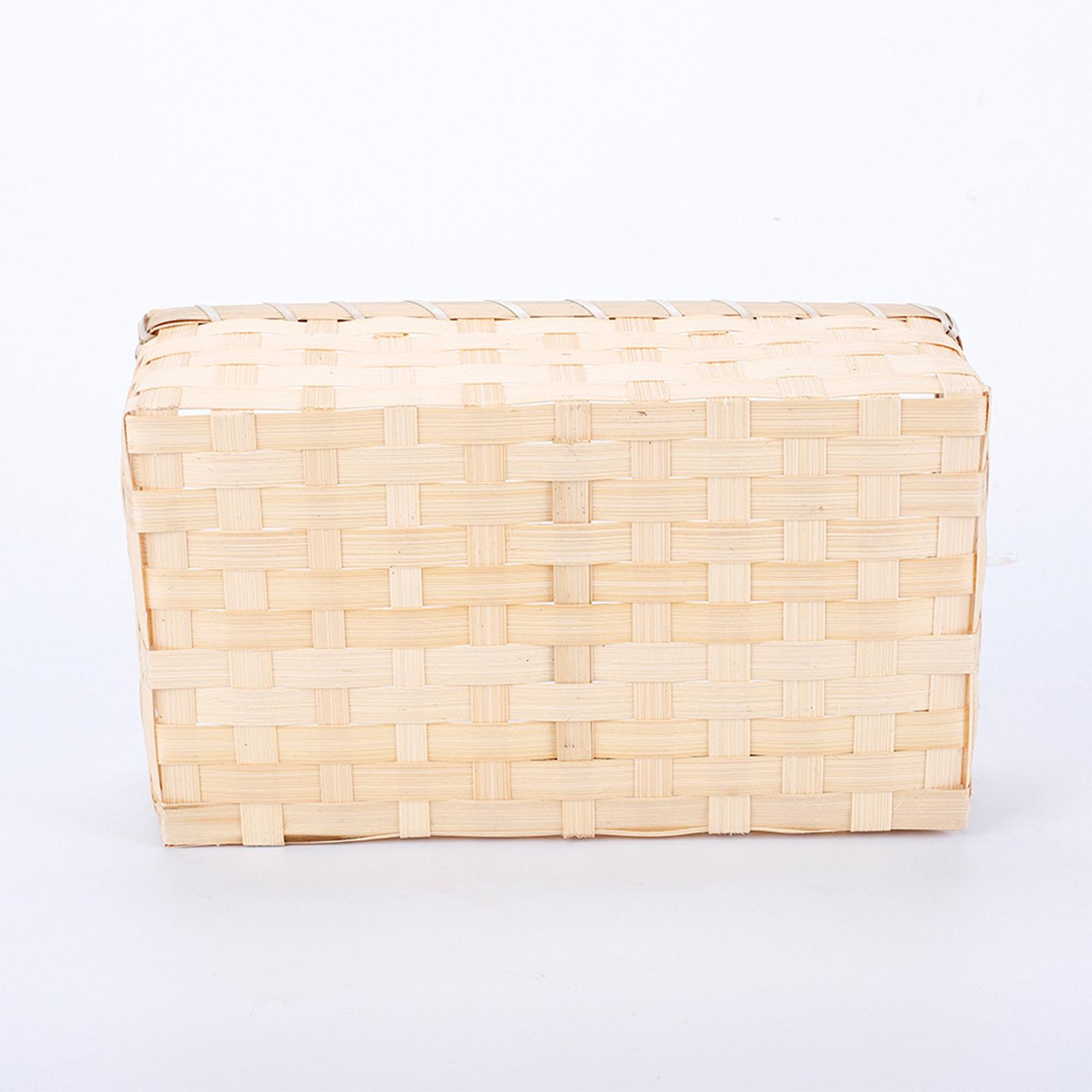 Food Snacks Basket - Naturalny Tkany Koszyk Taca do Serwowania