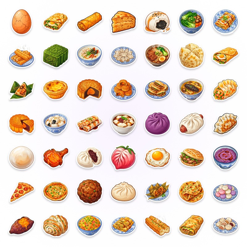 50 sztuk naklejek z motywami c – Food Snacks Wholesale recenzja i cena