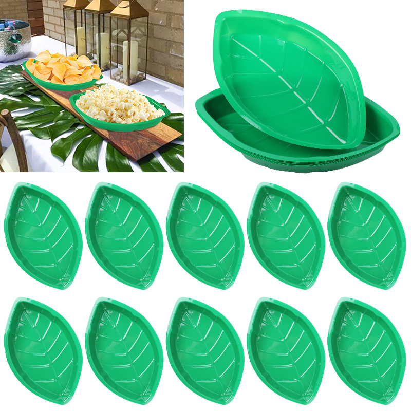 6Pcs Zielony liść palmowy Taca – Food Snacks That Are Green recenzja i cena