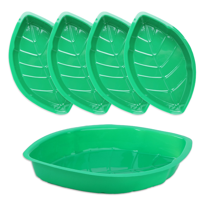 6Pcs Zielony liść palmowy Taca – Food Snacks That Are Green recenzja i cena