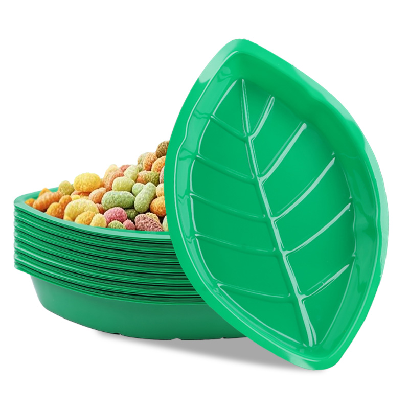 6Pcs Zielony liść palmowy Taca – Food Snacks That Are Green recenzja i cena